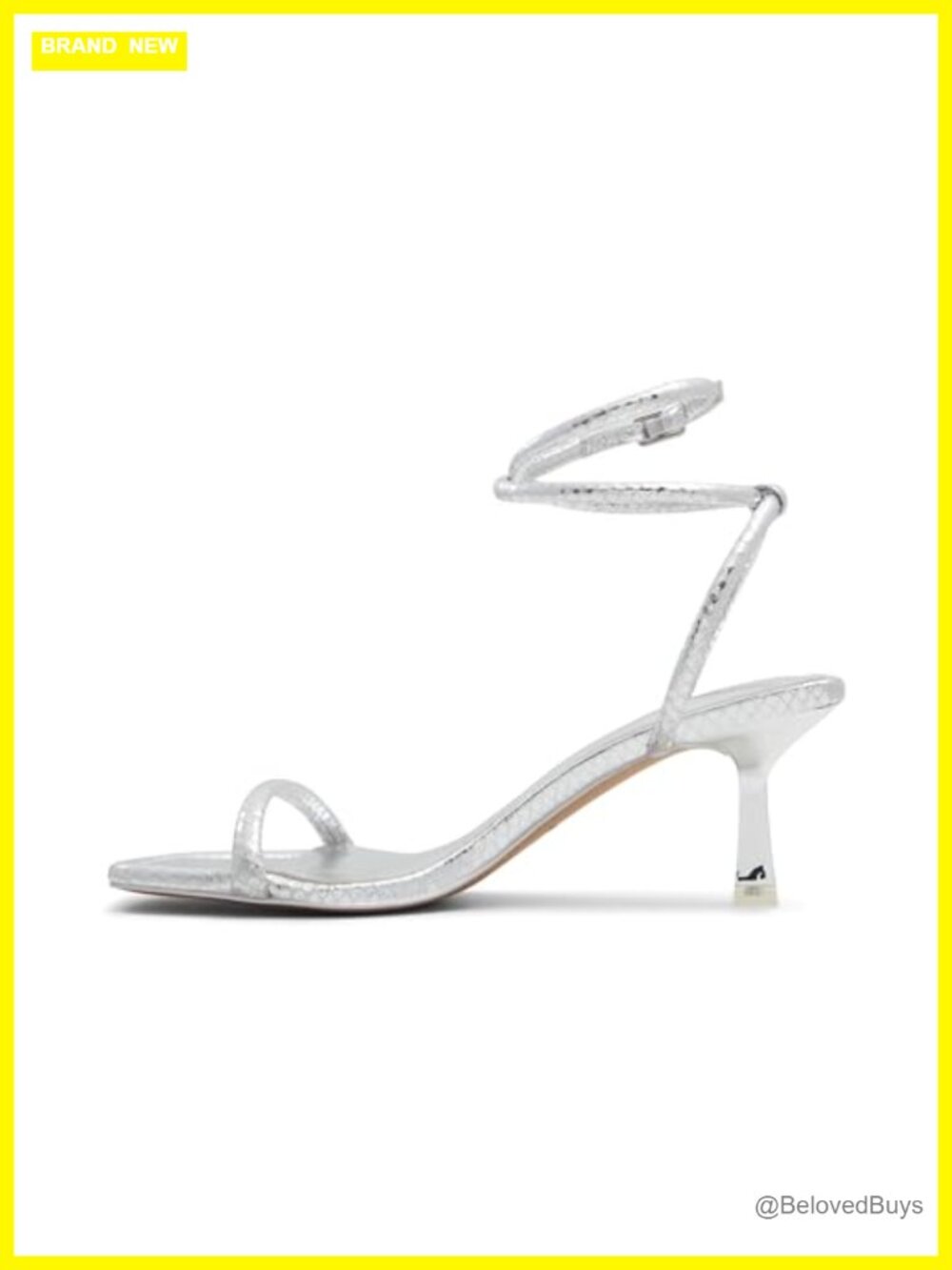 Women's Novelty Stiletto Heel Buckle Square Toe Slide Pump Wedding Shoe